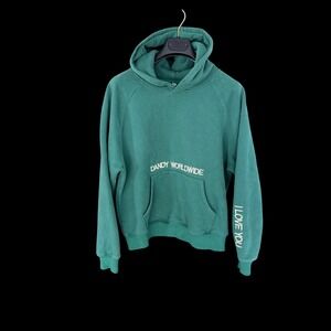 Dandy Worldwide Words of Affirmation Teal Green Hoodie XS Sweatshirt Raglan